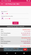 LIC Policy Calculators Mini screenshot 5