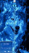 Ice and Fire Wolf Screen Locker Zipper screenshot 0