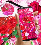 Pink red roses live wallpaper screenshot 1