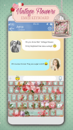 Vintage Flowers Emoji Keyboard screenshot 3