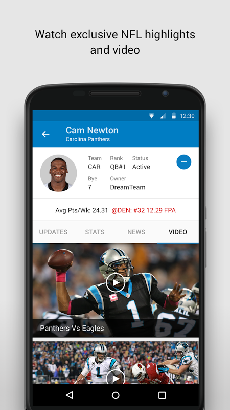 NFL Fantasy App, NFL Mobile Apps