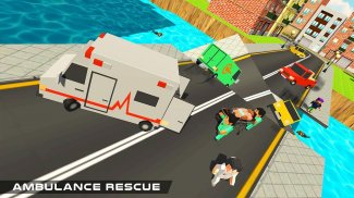 Blocky Army Ambulance Rescue screenshot 0