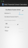 Malt Potential Extract Calc screenshot 1