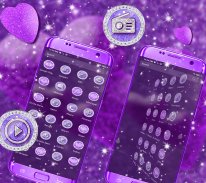 Purple Glitter Launcher Theme screenshot 0