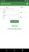 Complete BMI Calculator screenshot 1