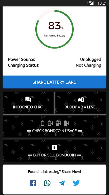 Battery Bond | Chat Incognito - Bondcoin [Beta] - Apk Download For Android  | Aptoide