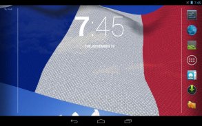 3D France Flag Live Wallpaper screenshot 1
