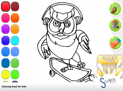 owl coloring book screenshot 7