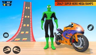 Superhero Mega Ramp Bike Stunt screenshot 7