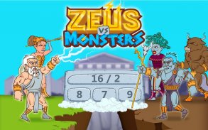 राक्षस बनाम ज़ीउस - गणित खेल screenshot 0