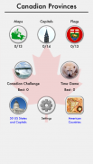 As províncias e os territórios do Canadá - O teste screenshot 2