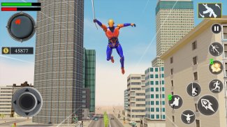 Grand Flying Robot Rope Hero - Crime City Gangster screenshot 3