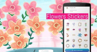 Flowers Stickers - व्हाट्सएप के लिए गुलाब स्टिकर screenshot 0