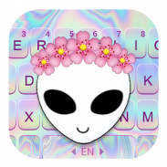 Tema Keyboard Cute Alien screenshot 2