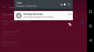Birthday Reminder screenshot 1
