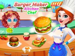 बर्गर निर्माता फास्ट फूड रसोई खेल screenshot 2