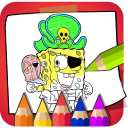 Coloring Sponge Yellow Pirate