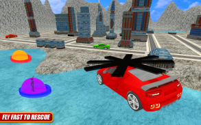 Flying Car Rescue Game 3D: Flying Simulator screenshot 1
