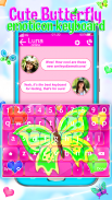 Cute Butterfly Emoji Keyboard screenshot 5