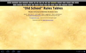 Old School RPG Tables screenshot 0