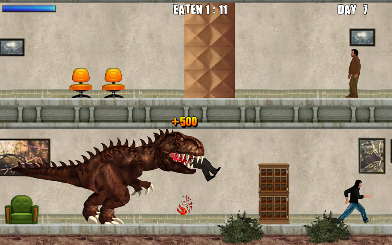 jogo do Tiranossauro Rex destruindo a cidade, NY Rex, Jogo de