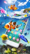 Lively 3D Color Fish Theme screenshot 4