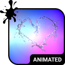 Heart Splash Animated Keyboard + Live Wallpaper