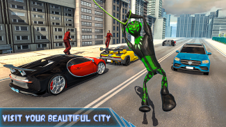 Panther Stickman Rope Herói Cidade Crime screenshot 3
