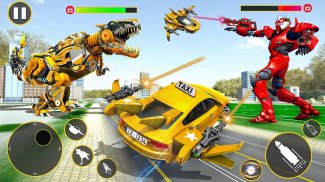Flying Taxi Robot Car Game 3d screenshot 4