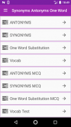 Synonyms Antonyms One Word screenshot 0