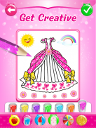 Glitter dress coloring and drawing book for Kids screenshot 12