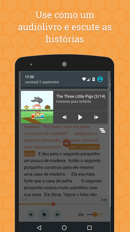 Aprenda francês ouvindo audiolivros com Beelinguapp