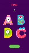 ABC - Monsters. Learn English Alphabet with kids screenshot 3