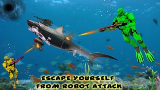 Underwater Shark Robot Game screenshot 4