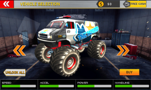 Monster Mega Truck Jump 3D Rac screenshot 2