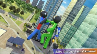 Flying Hero Stickman Criminal City screenshot 0