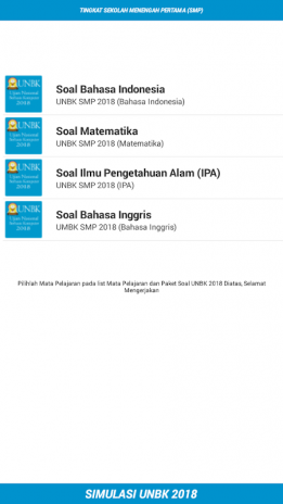 Unbk Smp 2018 Ujian Nasional 1 2 Download Apk For Android Aptoide