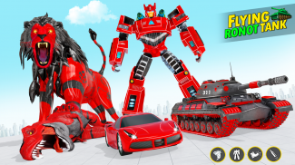 Army Tank Lion Robot Car Games screenshot 8