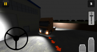 Night Truck 3D: Factory Parking screenshot 2