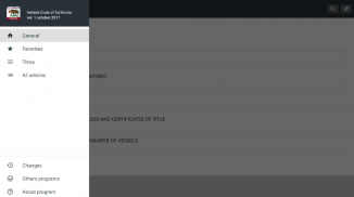 California Vehicle Code screenshot 0