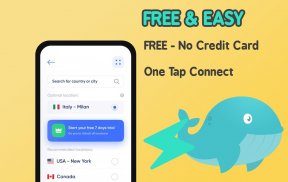 Free VPN Whale Unlimited Secure Hotspot VPN Proxy screenshot 1