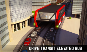 مرتفعة عبور حافلة محاكي Futuristic City Bus Games screenshot 2