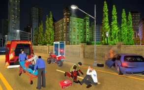 Bike Rescue Driver Ambulance Game screenshot 0