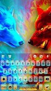 Fire Ice Wolf Keyboard Theme screenshot 4