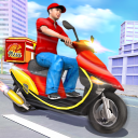 Delivery Pizza Boy Transport Icon