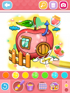 Glitter House coloring and drawing for Kids screenshot 1