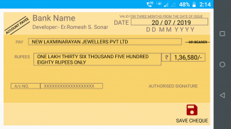 Cheque Writer screenshot 2