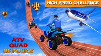 US Police ATV Quad Bike Mega Ramp Stunts screenshot 2