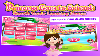 Princess 4th Grade Games screenshot 3
