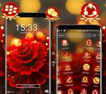 Rose Flower Glare Launcher Theme screenshot 0